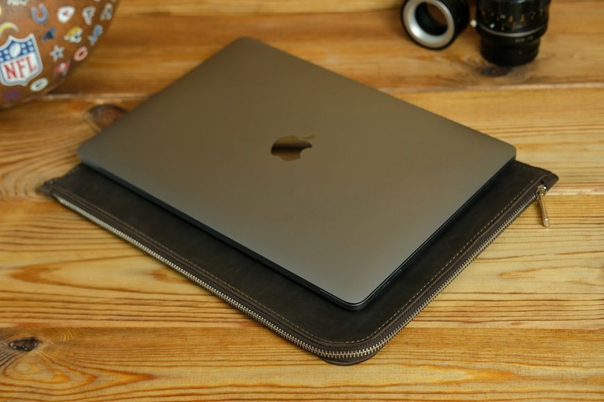 Чехол для MacBook Дизайн №41 из натуральной кожи цвет Шоколад 275006 фото