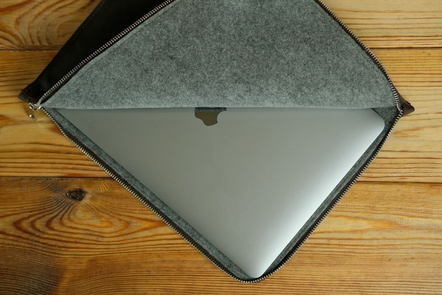 Чехол для MacBook Дизайн №41 из натуральной кожи цвет Шоколад 275006 фото