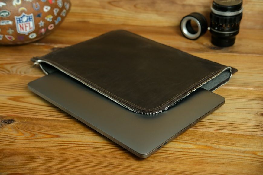 Чехол для MacBook Дизайн №41 из натуральной кожи цвет Шоколад 275006 фото