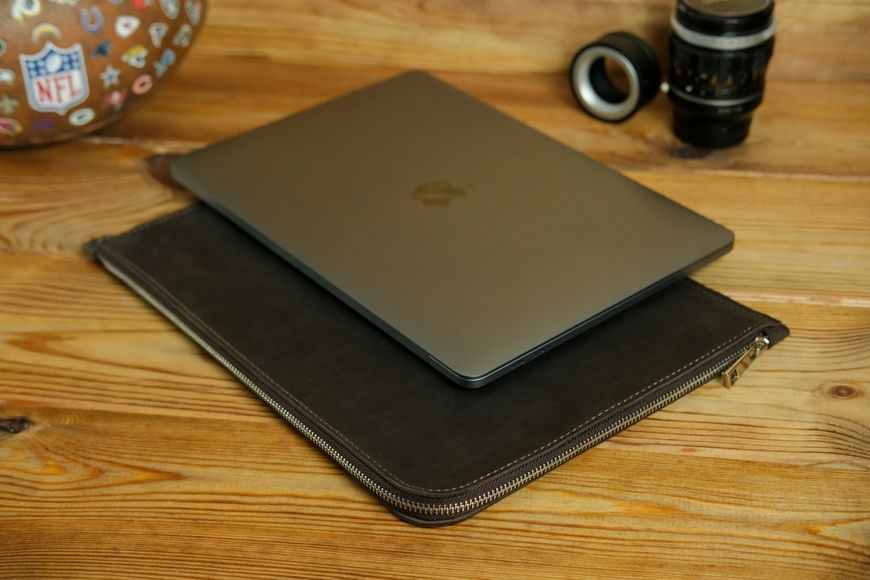 Чехол для MacBook Дизайн №41 из натуральной кожи цвет Шоколад 275006 фото