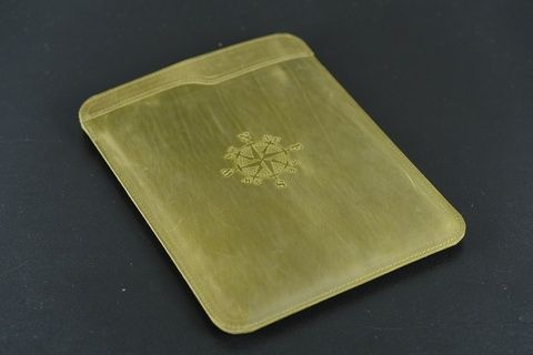 Чехол для MacBook Дизайн №55 из натуральной кожи цвет Оливковый Salе44000010 фото