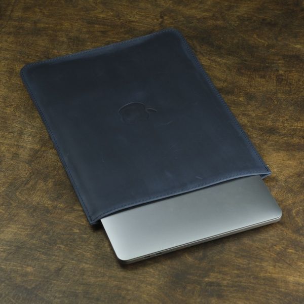 Чехол для MacBook Дизайн №4 из натуральной кожи цвет Синий 284004 фото