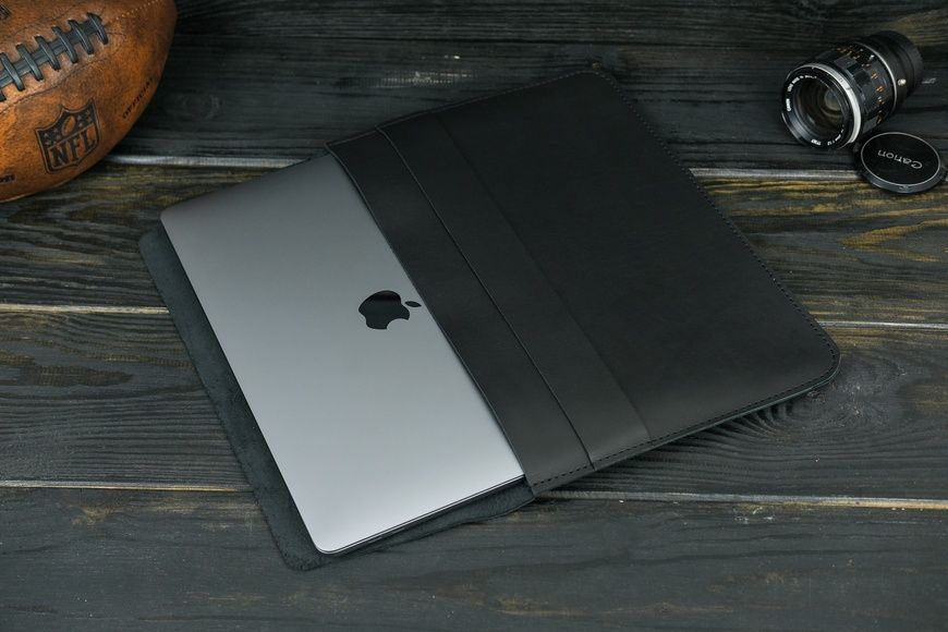 Чохол для MacBook Дизайн №24 з натуральної шкіри колір Чорний 266005 фото