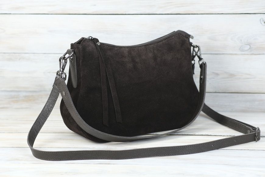 Жіноча сумка з натуральної Замші колір Коричневий SALE12 фото
