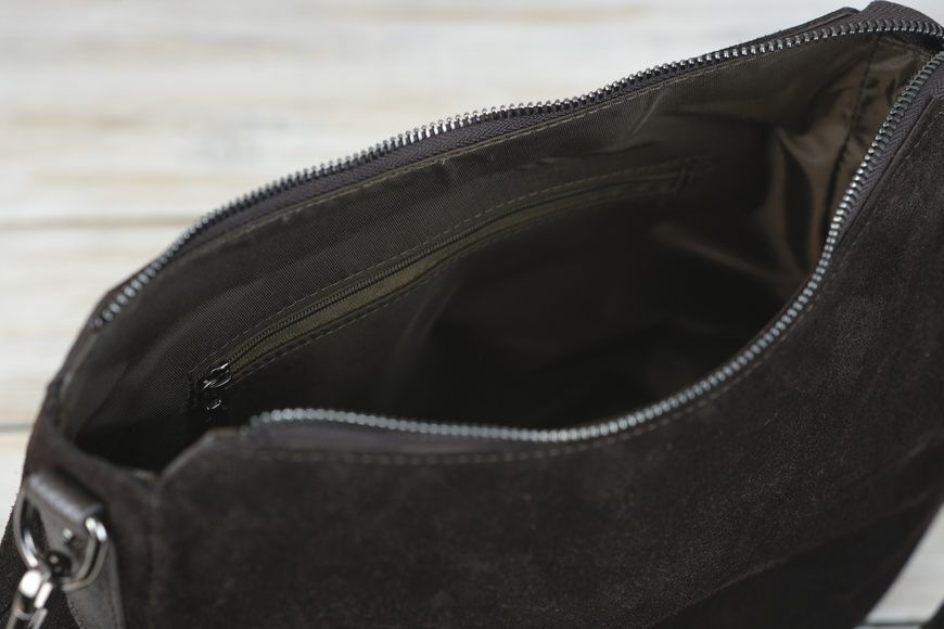 Жіноча сумка з натуральної Замші колір Коричневий SALE12 фото