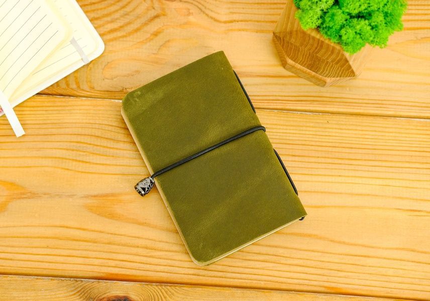 Обложка для Field-Notes из натуральной кожи цвет Оливковый 5720010 фото