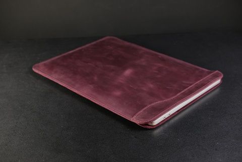 Чехол для MacBook Дизайн №27 из натуральной кожи цвет Бордо 282002 фото