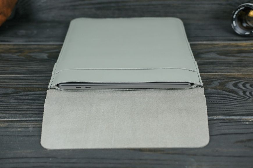 Чехол для MacBook Дизайн №25 из натуральной кожи цвет Серый Sale2670051 фото