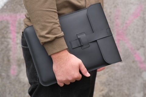 Чехол для MacBook Дизайн №51 из натуральной кожи цвет Черный Salе41000005 фото