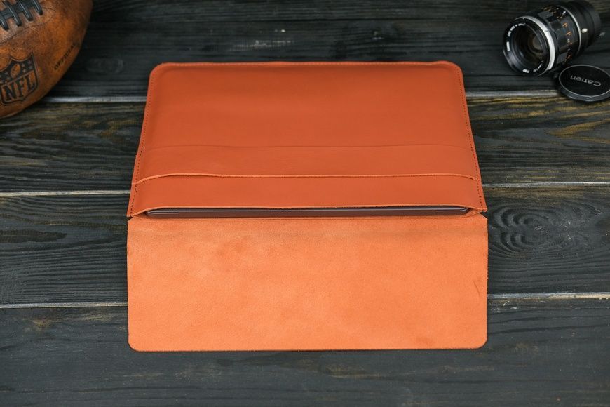 Чохол для MacBook Дизайн №24 з натуральної шкіри колір Коньяк Sale266050 фото