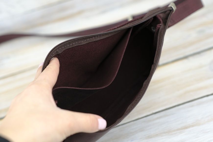 Женская сумка Джулс из натуральной кожи цвет Бордо 22002 фото