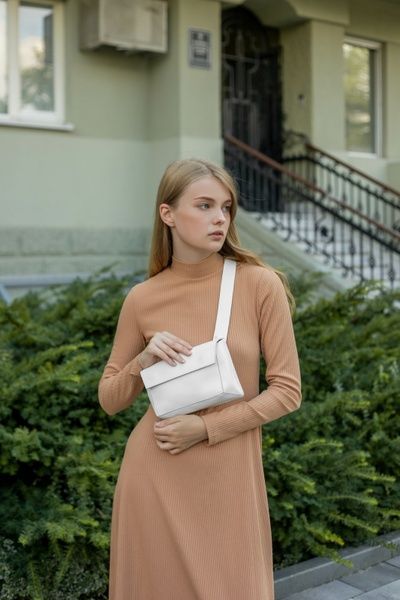 Сумка "Пазл №1" з натуральної шкіри колір Білий 125018 фото