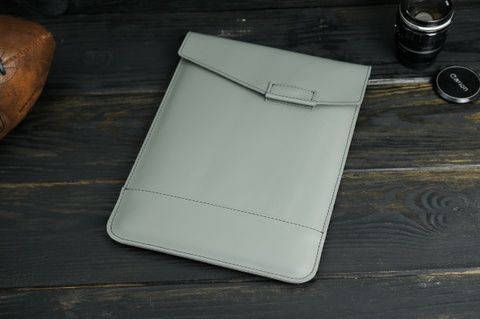 Чехол для MacBook Дизайн №21 из натуральной кожи цвет Серый Salе2650051 фото