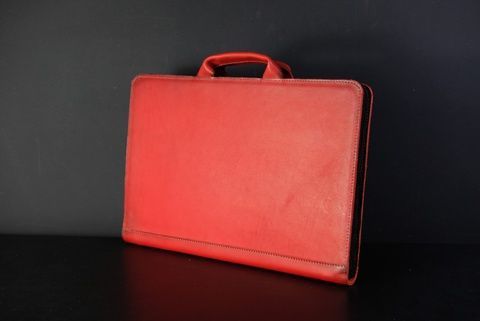 Чохол для MacBook Дизайн №31 з натуральної шкіри колір Червоний Salе2690003 фото